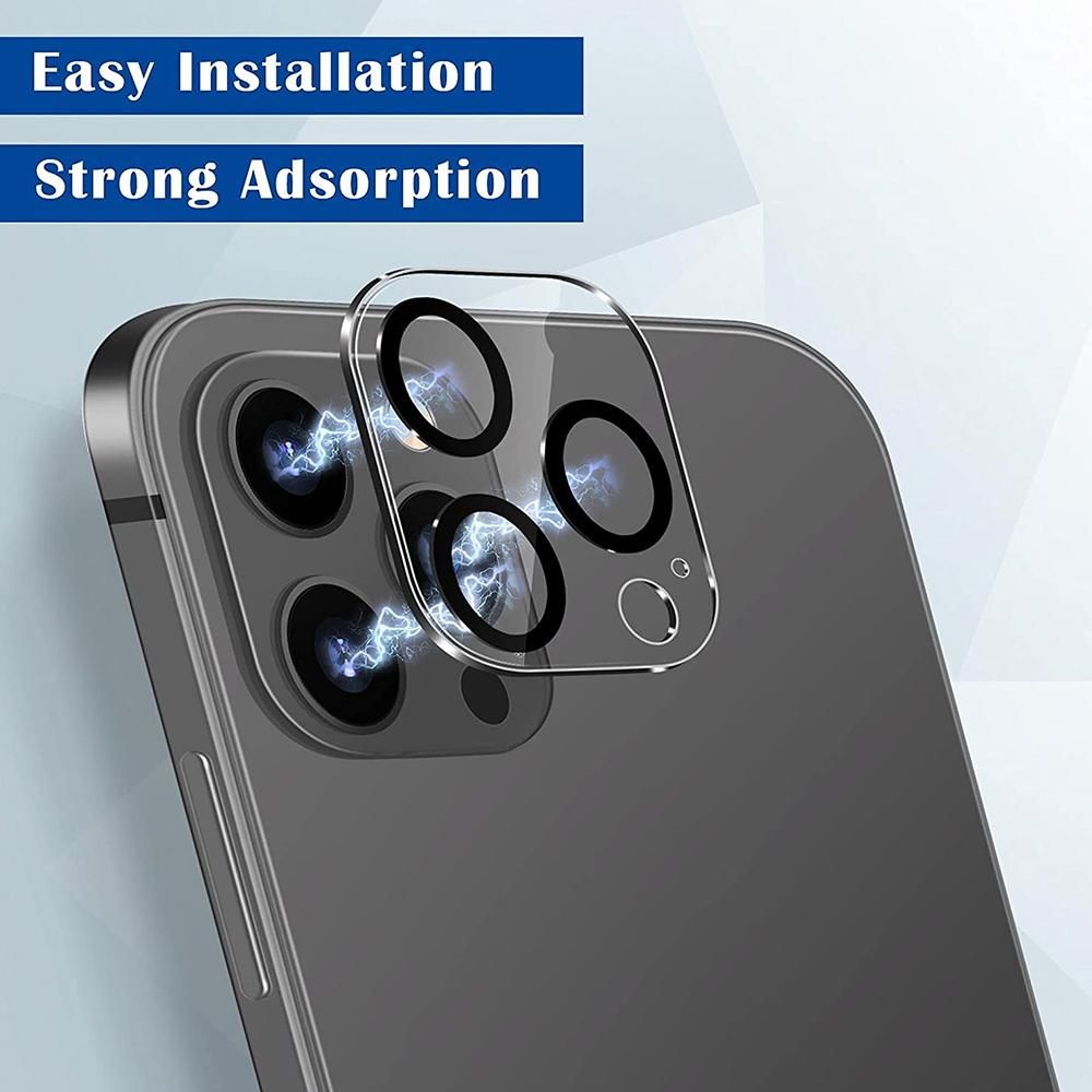 3D Curved Tempered Glass Camera Lens Protector Compatible with iPhone13 Pro 6.1 inch Lens Protective Glass w/9H Hardness/Anti-Fingerprint/Scratch-Resistant