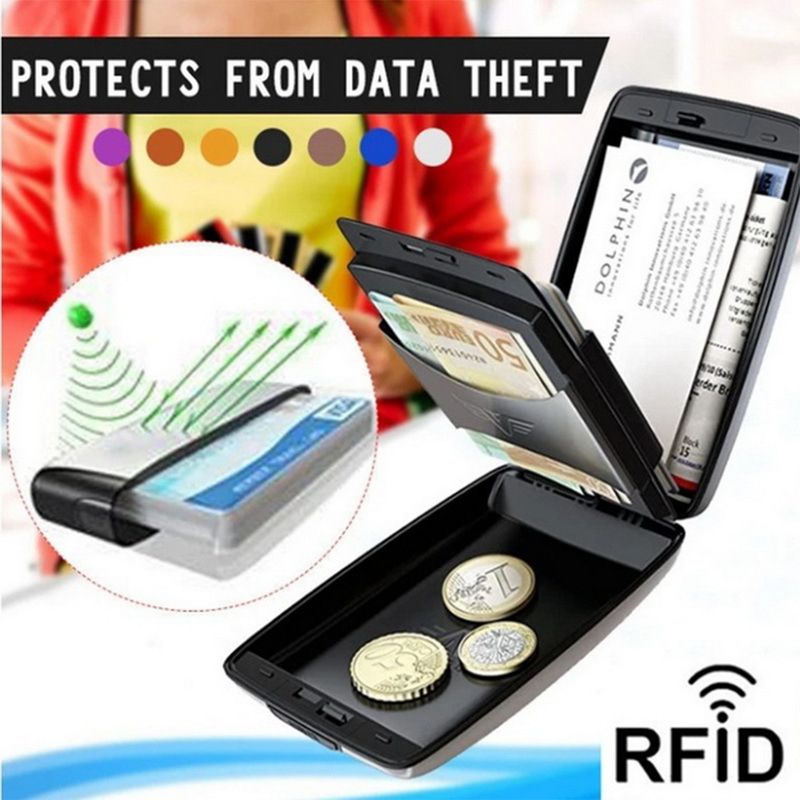 Aluminum Alloy Wallet Multi Card Holder, Bank Card & Business Card Holder BLACK