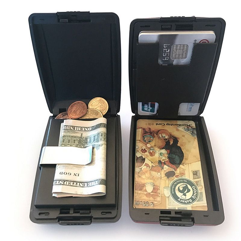 Aluminum Alloy Wallet Multi Card Holder, Bank Card & Business Card Holder BLACK