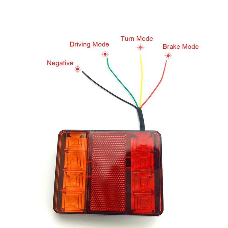 DC 12V 24V 8 LEDs Waterproof Car Truck Rear Warning Tail