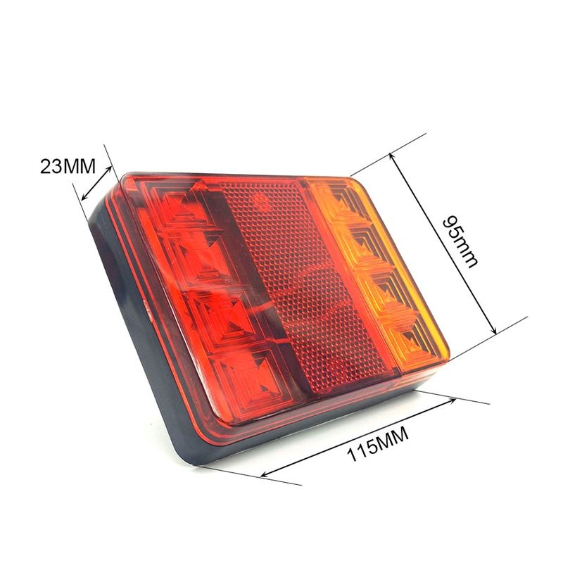 DC 12V 24V 8 LEDs Waterproof Car Truck Rear Warning Tail