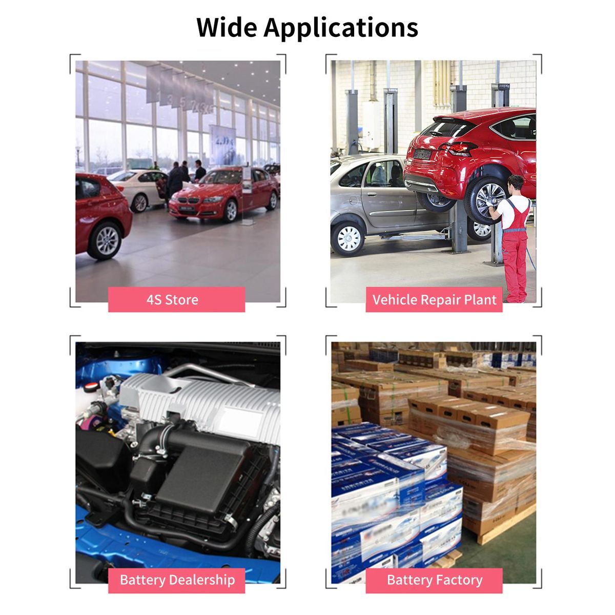 Battery Analyzer, Color Screen Car Battery Tester with Built-in Printer Thermal Printer Paper Storage Case