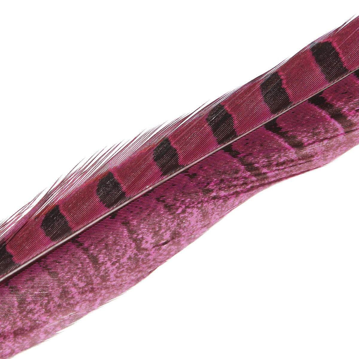 10Pcs Beautiful Pheasant Tail Feathers 12-14 Inch Long Costume Millinery Multicolor Rose Red