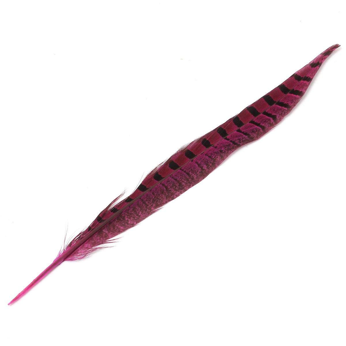 10Pcs Beautiful Pheasant Tail Feathers 12-14 Inch Long Costume Millinery Multicolor Rose Red