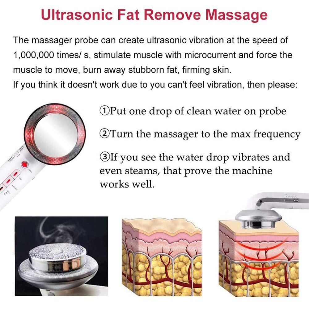 3 In 1 Ultrasonic Cavitation Fat Burn Slimming Machine With 200g Cellulite Cream Cavitation Anti Cellulite Set EMS Body Massager