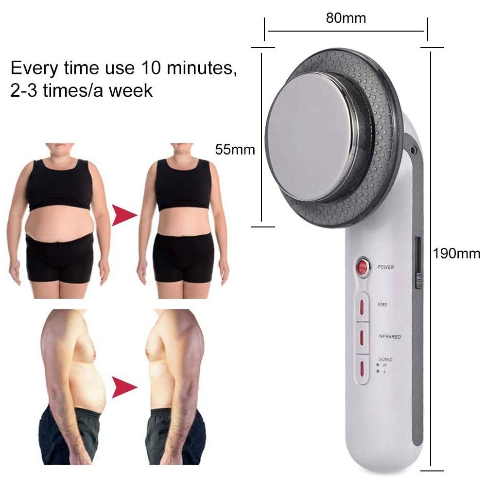 3 In 1 Ultrasonic Cavitation Fat Burn Slimming Machine With 200g Cellulite Cream Cavitation Anti Cellulite Set EMS Body Massager