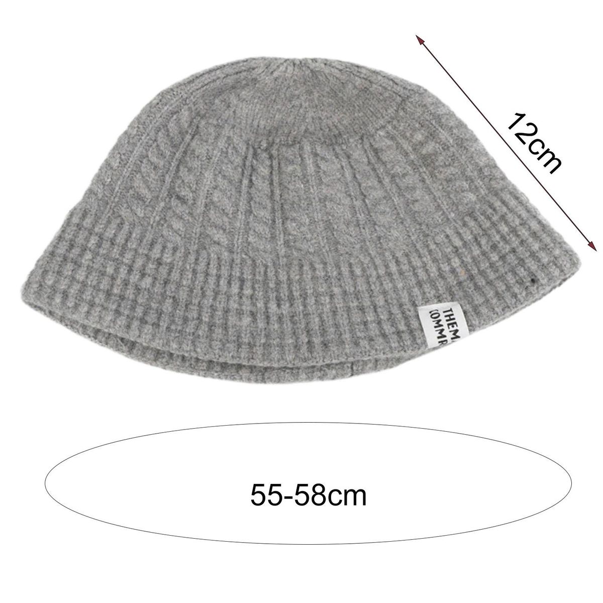 Unisex Cap Windproof Ear Protection Cap Grey