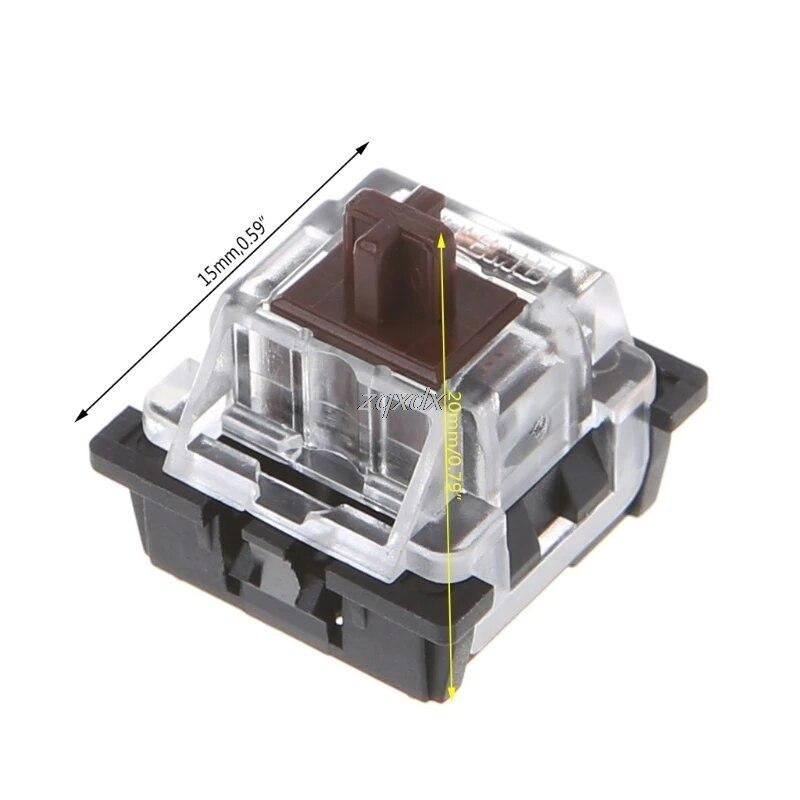10Pcs 3 Pin KeyCaps Brown Mechanical Keyboard Switch for Cherry MX Keyboard Z09 Drop ship