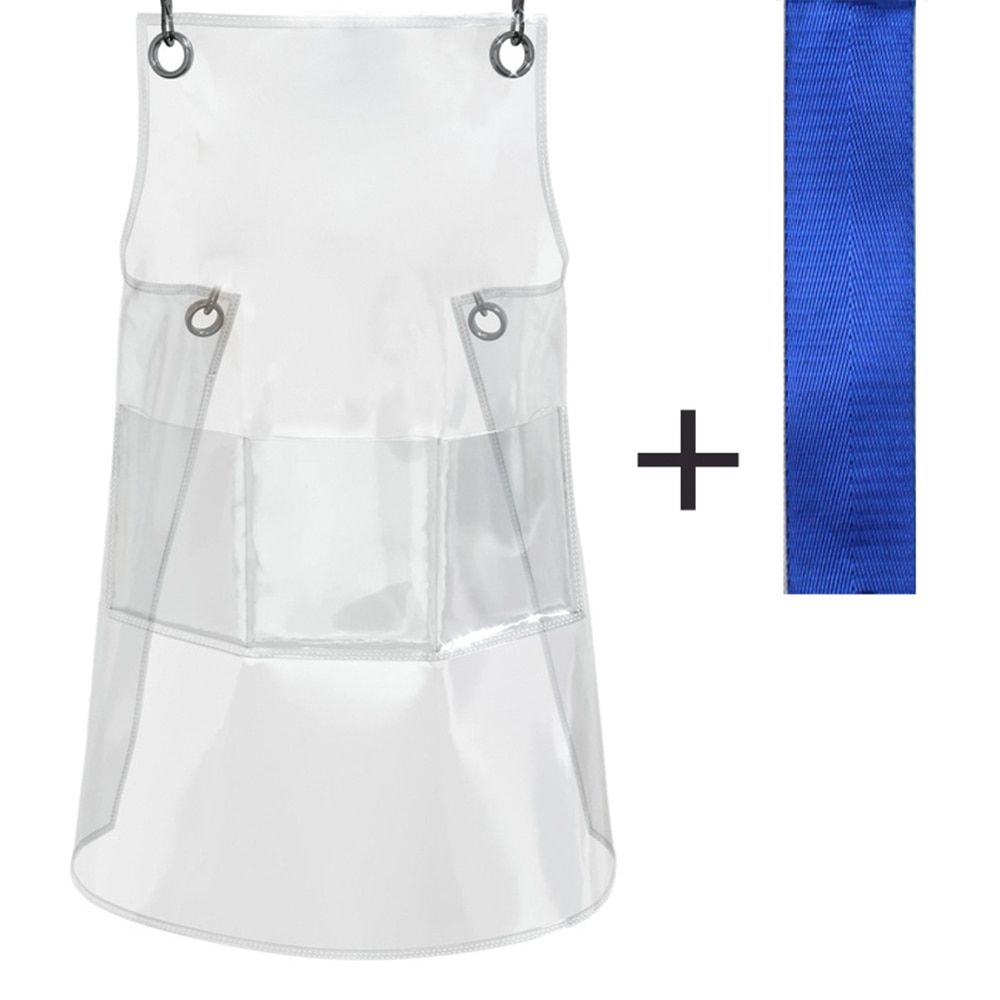 Fashion Man Women Transparent Waterproof Oilproof Coffee Hairdresser Perm Dyer Plastic Hairdresser Overalls Hair Proof Apron E OneSize