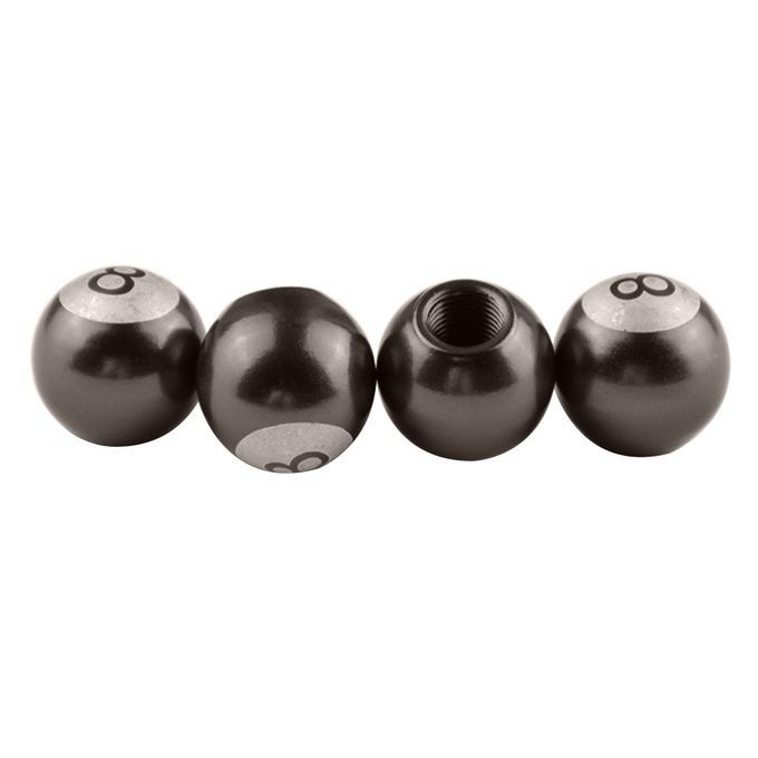 4Pcs Number 8 Round Ball Bike Motorcycle Wheel-Titanium Grey