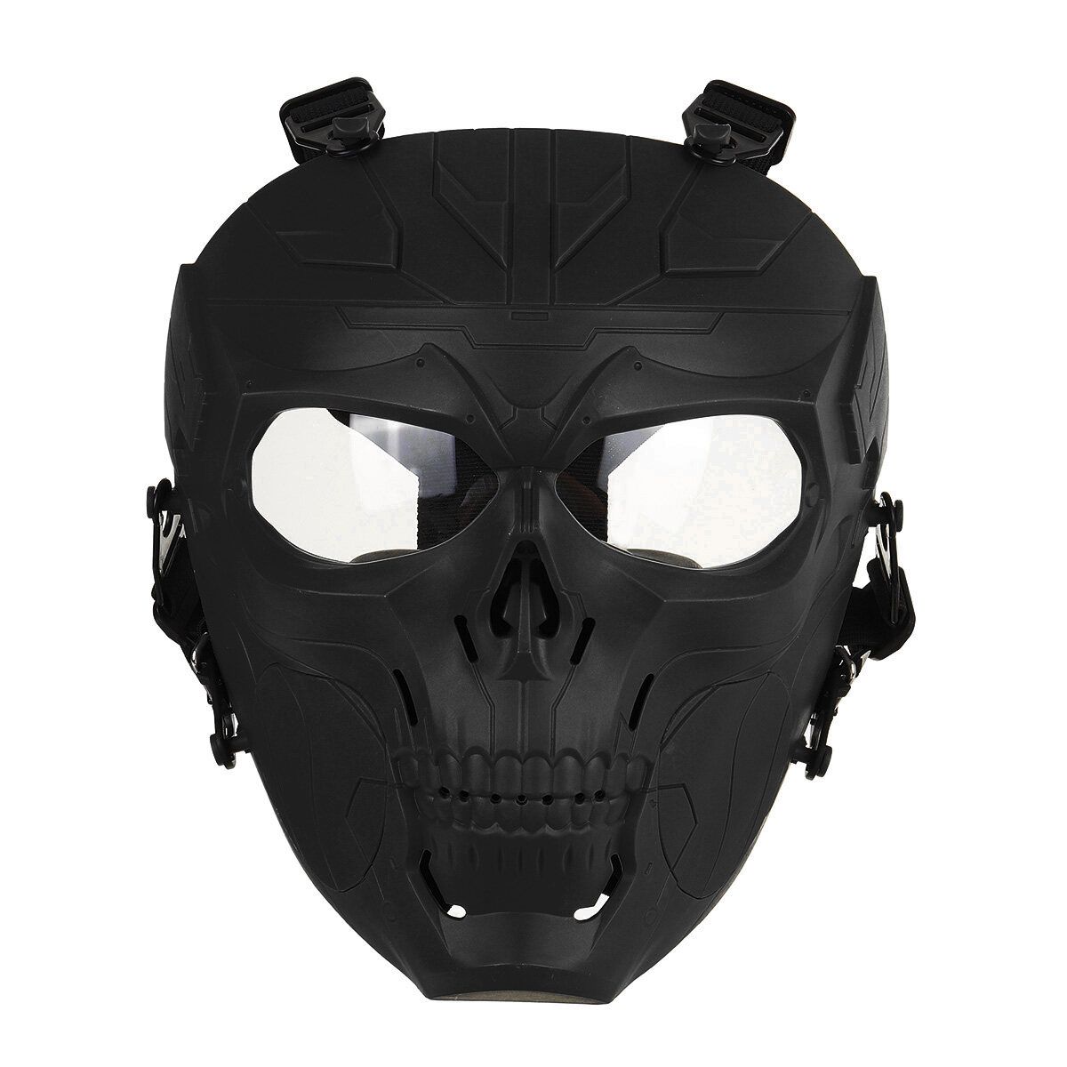 Paintball Ma.ks Full Face Skull Ma.k Halloween Dcoration Adult Gift Black