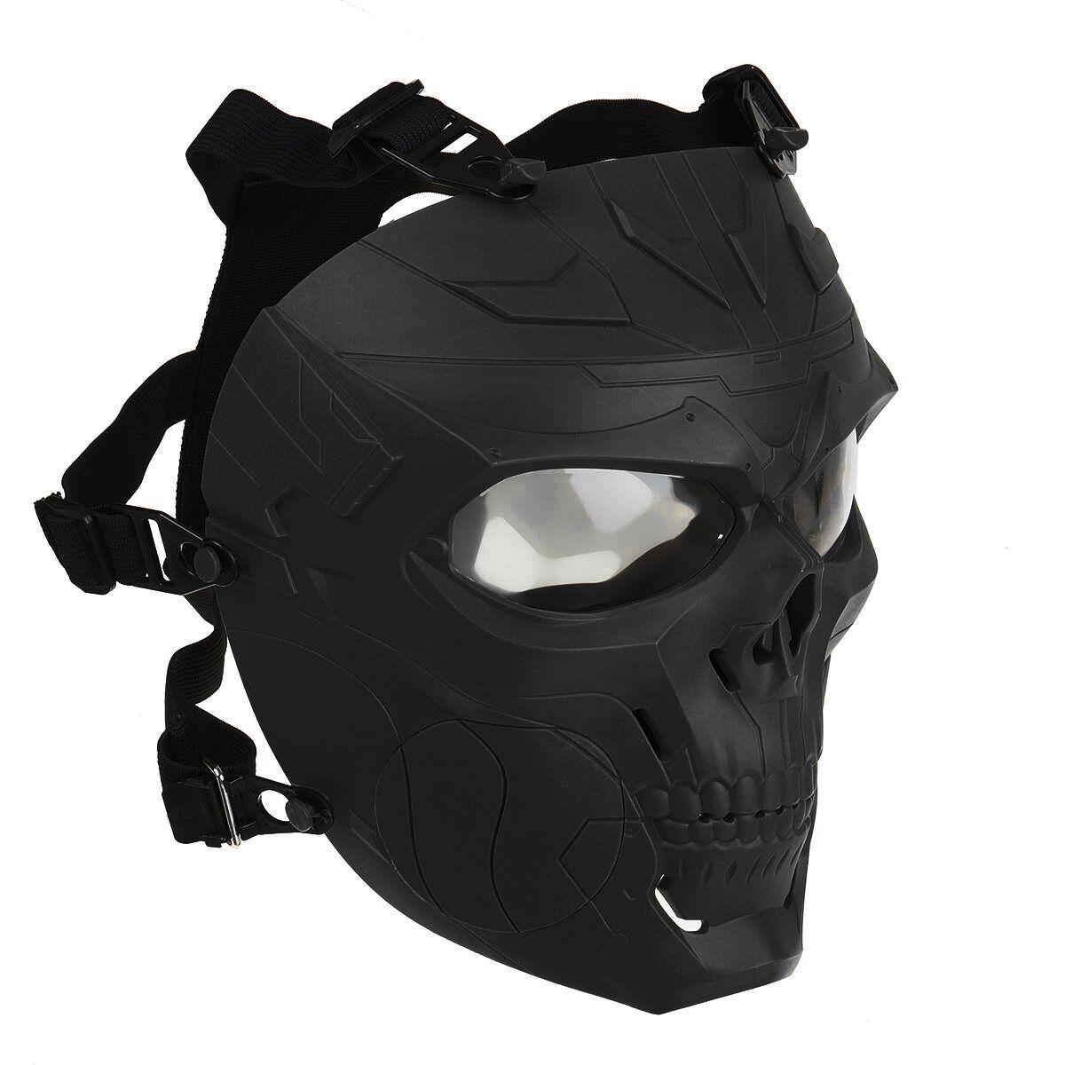 Paintball Ma.ks Full Face Skull Ma.k Halloween Dcoration Adult Gift Black