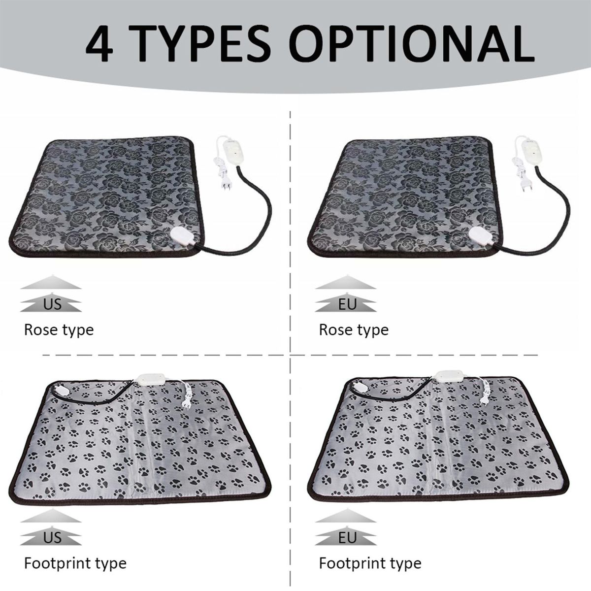 Pet Dog Cat Heating Pad Waterproof Warmer Mat Bed for Dogs Cats Indoor Warming Mat 45*45cm