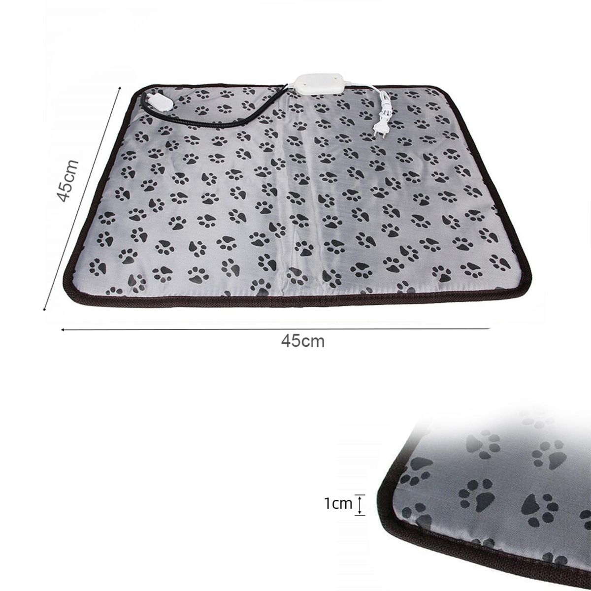 Pet Dog Cat Heating Pad Waterproof Warmer Mat Bed for Dogs Cats Indoor Warming Mat 45*45cm