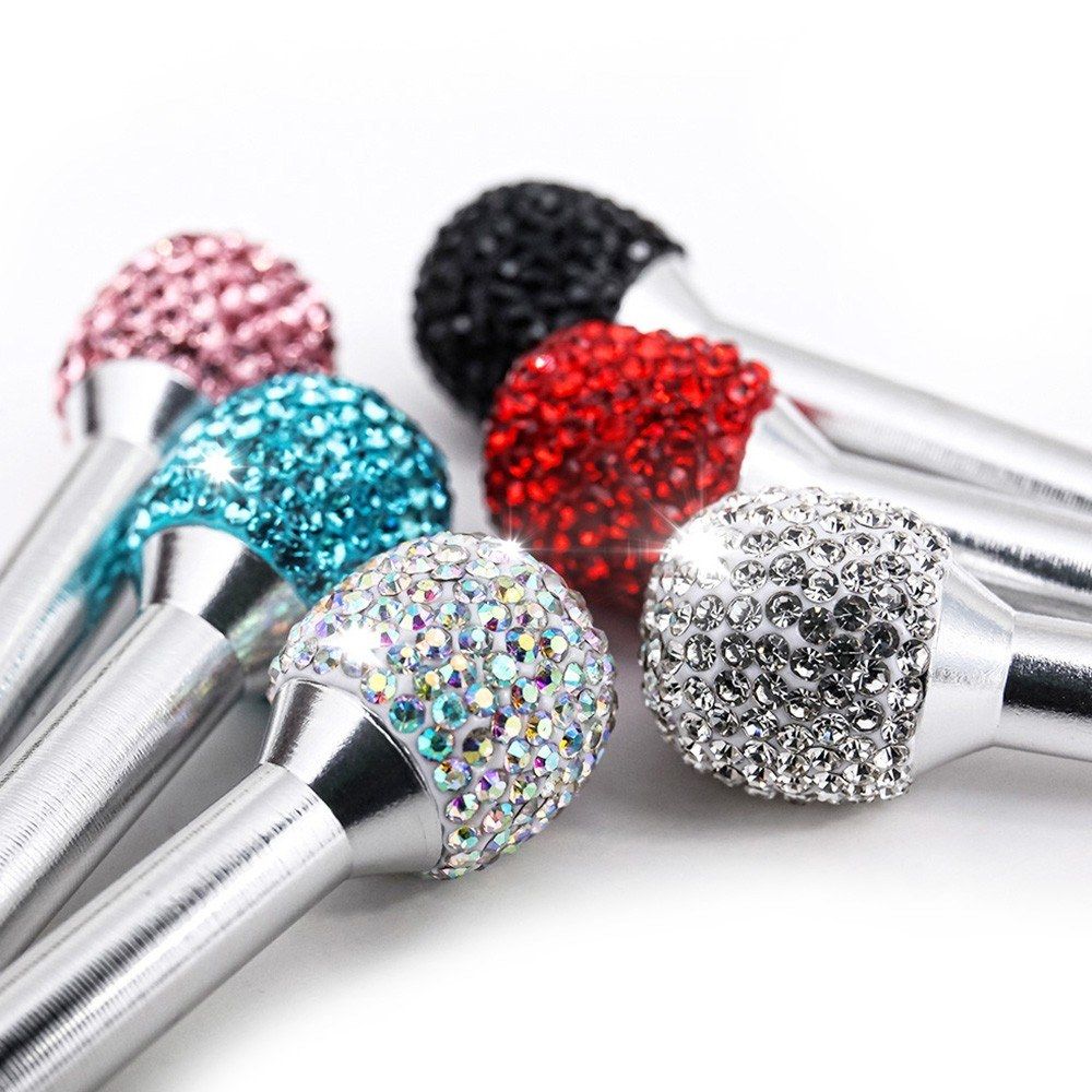 2pcs/Set Bling Car Door Lock Pull Rod Bolt Cover Interior