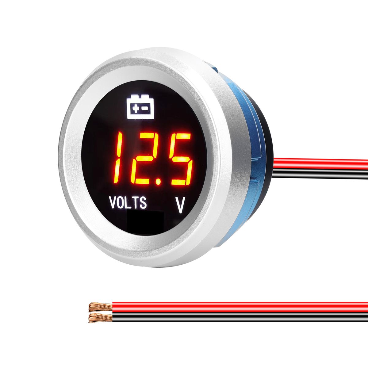 Digital Voltmeter With Flashing Alarm Car Volt Detector