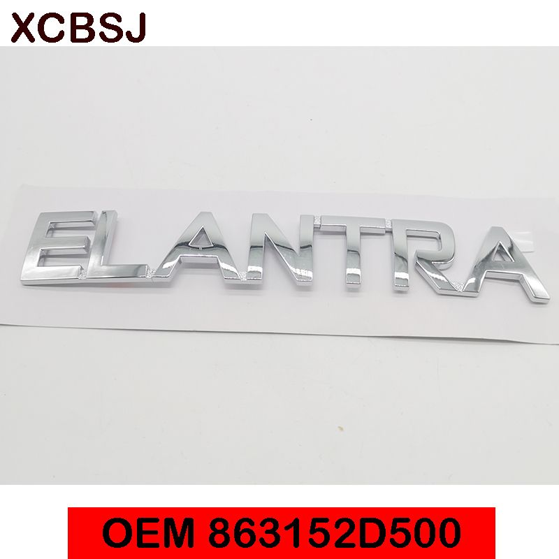 For Hyundai Elantra Car Abs Chrome Letters Emblem Rear Tail