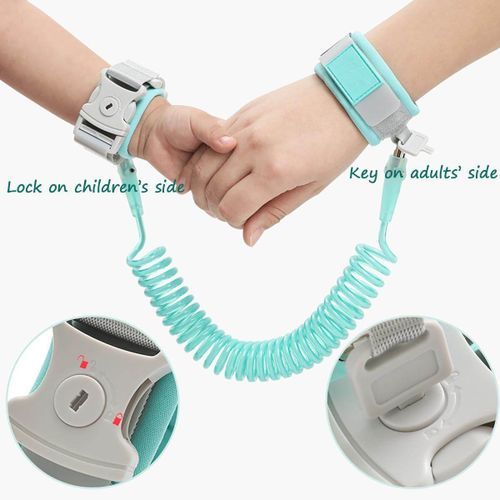 Anti Lost Wrist Link Add Key Lock Toddler Leash Baby Walker Safety Belt Wristband Walking Strap Rope Adjustable Harness 1.5M 1.5m Green