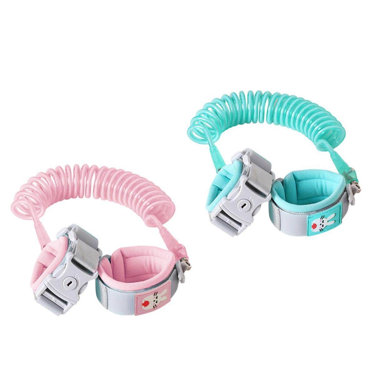 2M Kids Safety Anti-lost Wrist Link Band Bracelet Safety For Children Prevent Loss Traction Rope Blue Reflective 1.5m