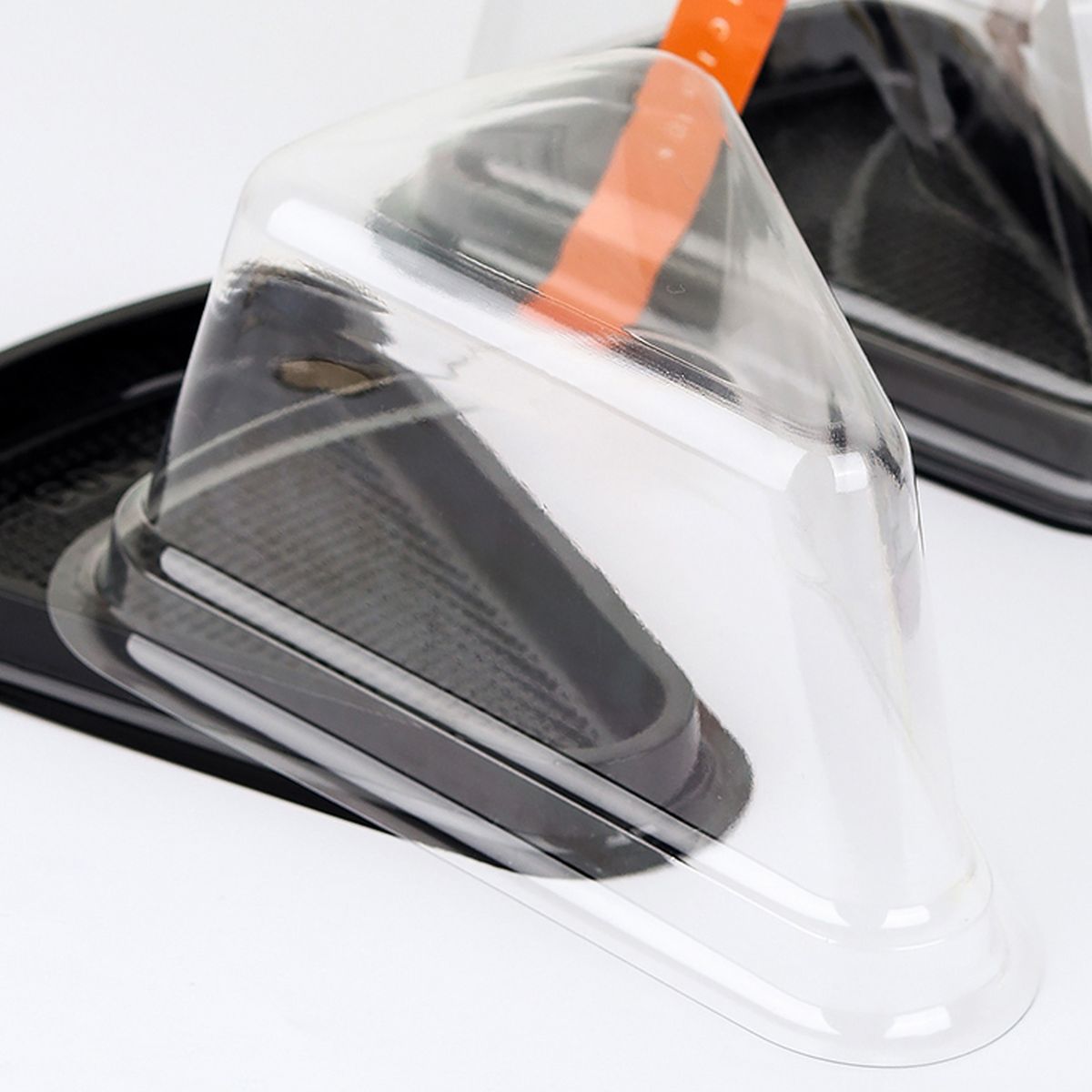 50Pcs Triangular Cake Box Disposable Layer Cake Container Black