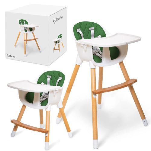 Vittavia Wooden Adjustable Baby/Toddler High Chair