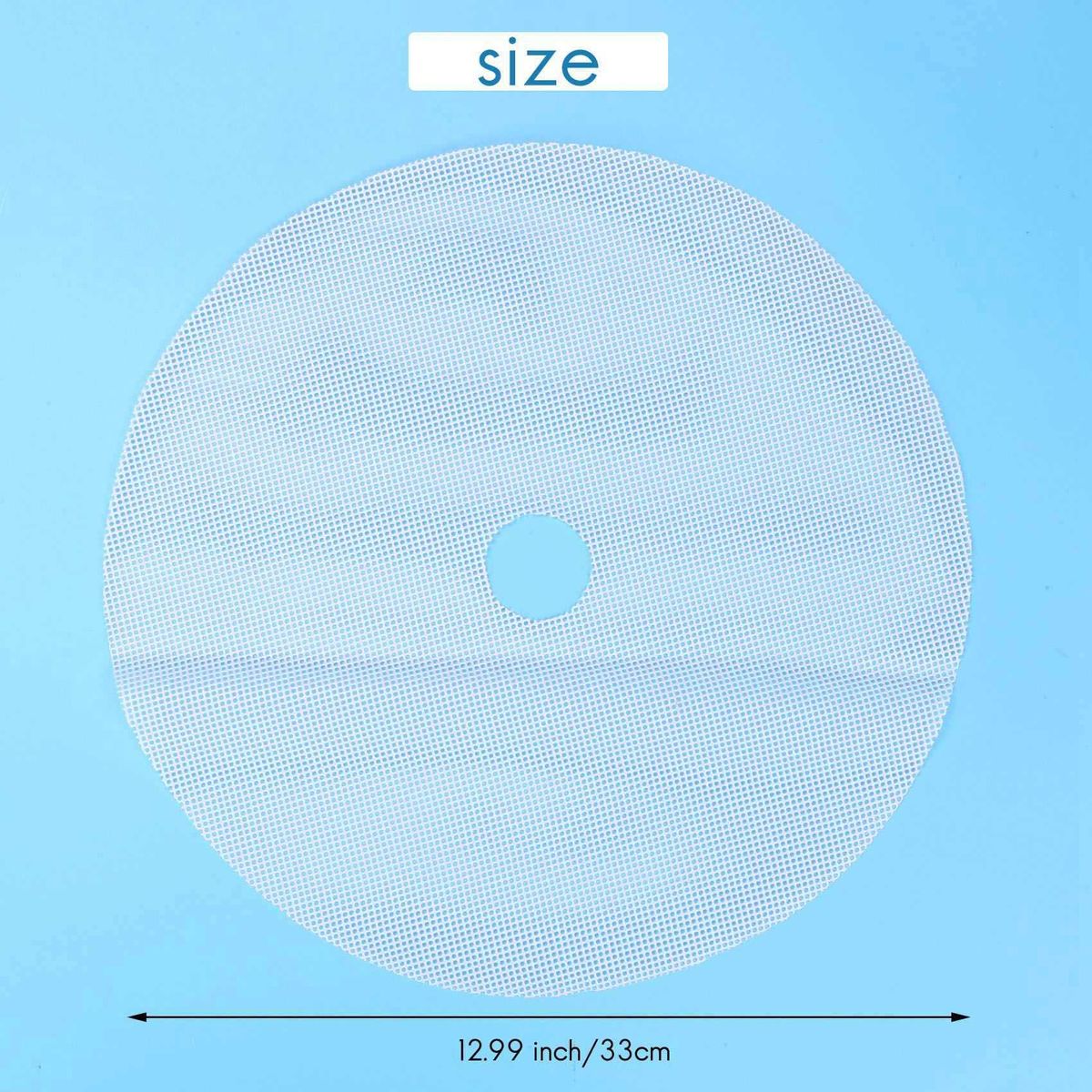 8 Pcs Round Silicone Dehydrator Sheets Non-Stick Fruit Dehydrator Mats Reusable Steamer Mat Mesh Sheet for Fruit Dryer