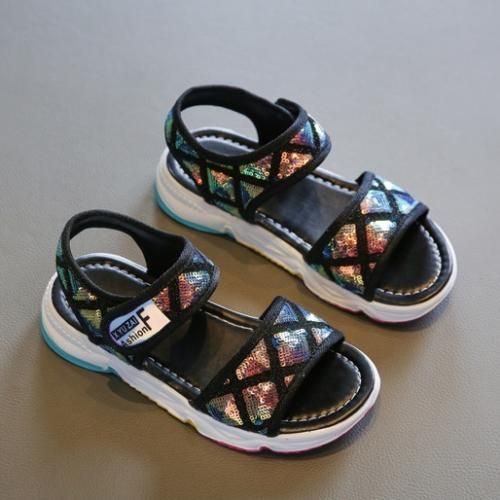 Kids Girls Lovely Black Sandals