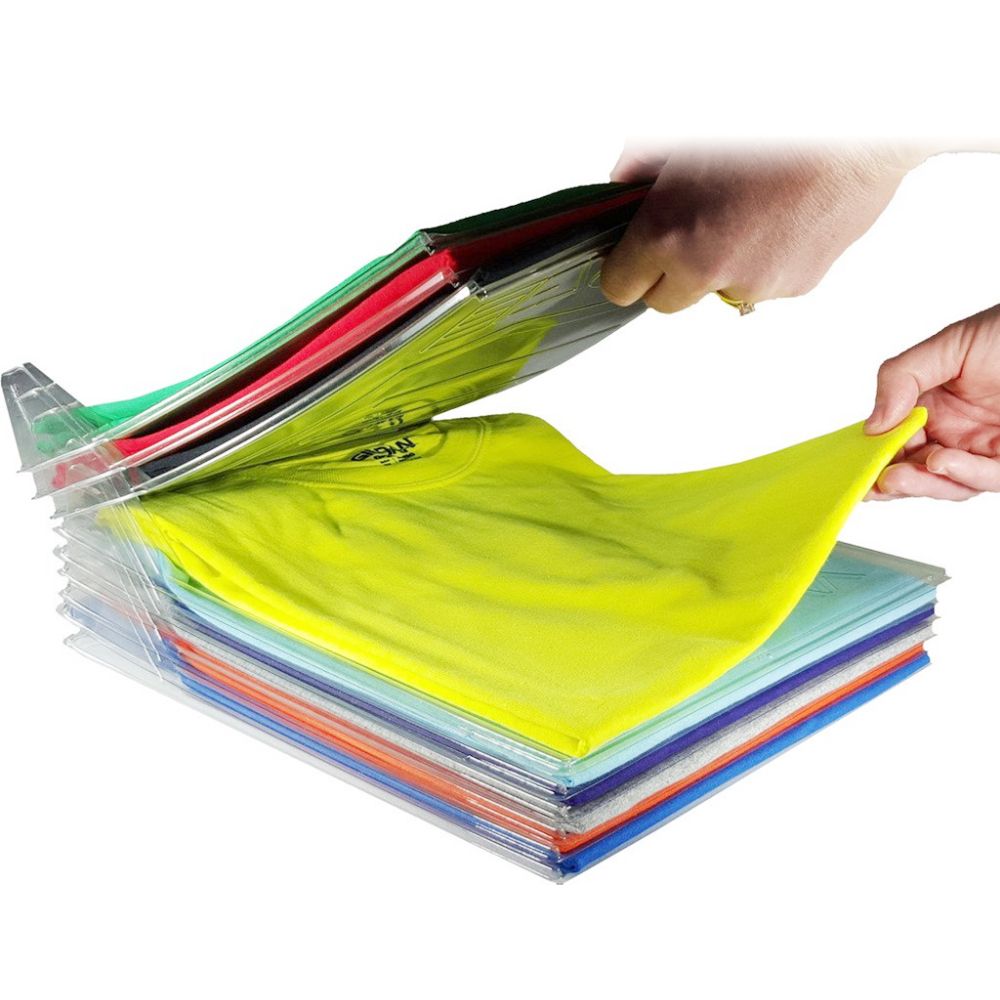 1/10 Layer Anti-wrinkle Neat Storage Holder Rack T-shirt