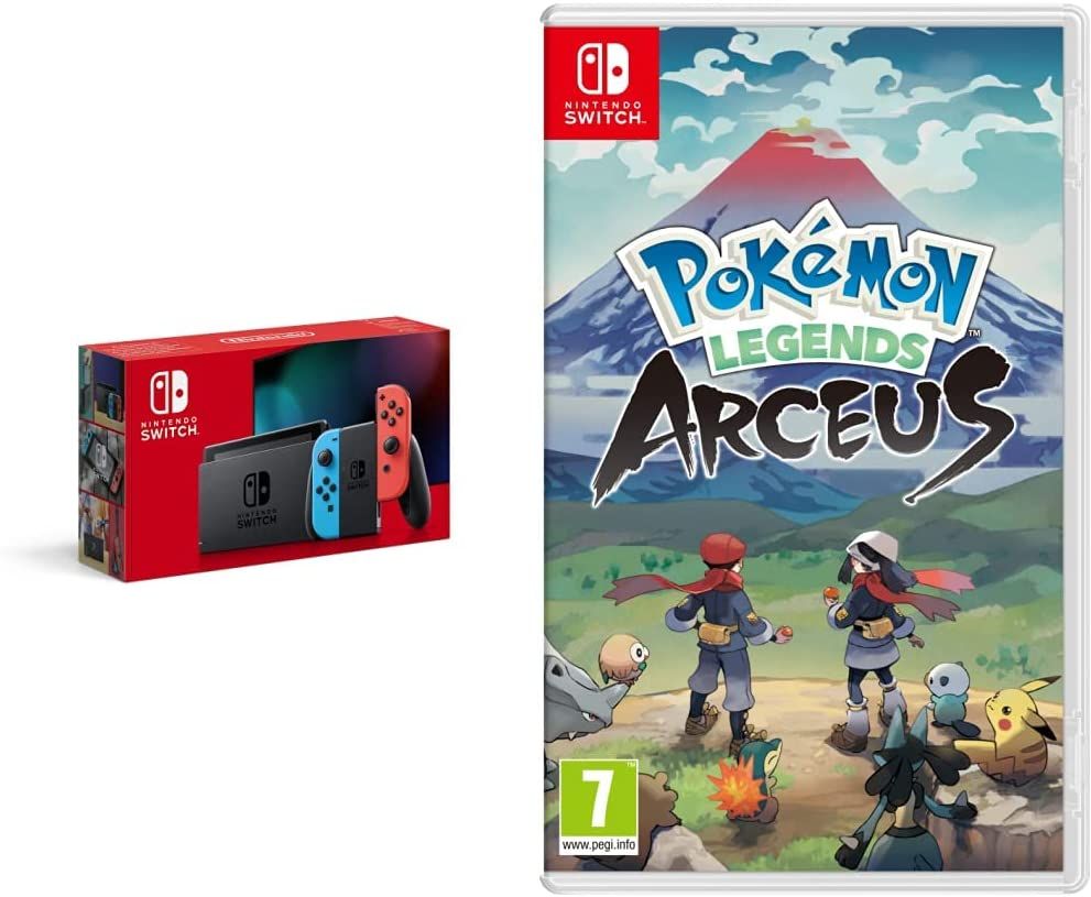 (Neon Red/Neon Blue) + Pokemon Legends Arceus (Nintendo Switch)