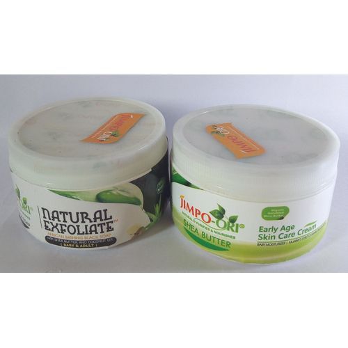 ORI® NATURAL SHEA CREAM 180ml AND EXFOLIATE BLACK SOAP 180ml