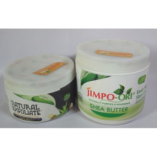ORI® NATURAL SHEA CREAM 180ml AND EXFOLIATE BLACK SOAP 180ml