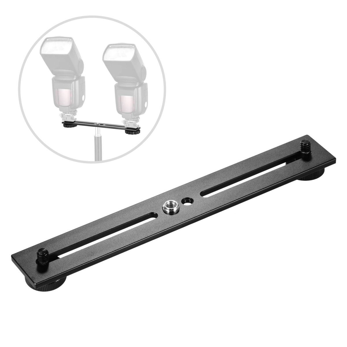 Dual Camera Mount Tripod Bracket Camera Flash Brackets