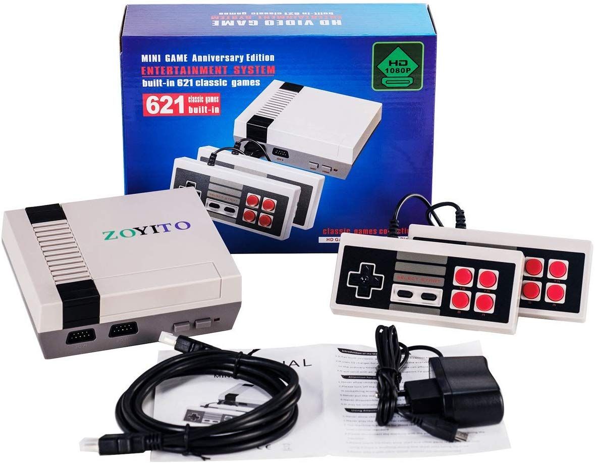 Mini Edition Game Console Player FAMICOM FC & 2 Controllers