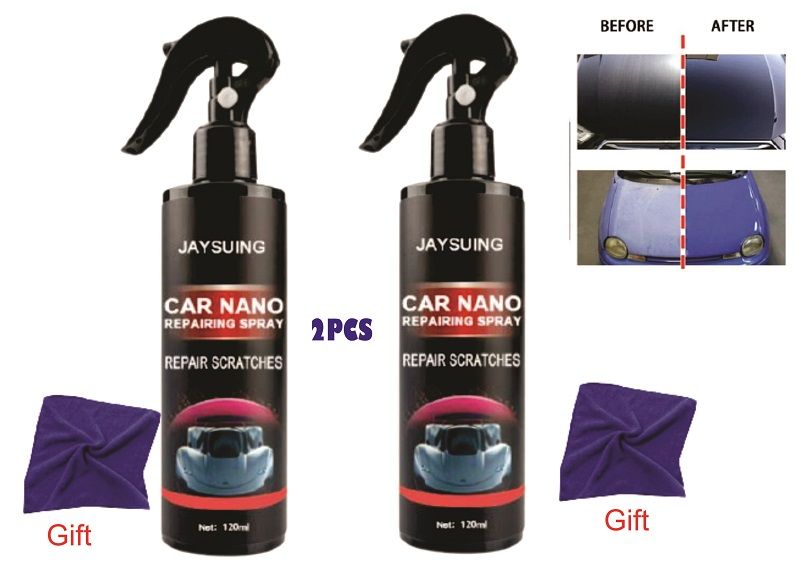 2pcs Nano Spray Car Scratch, Stain Remover & Polish (120mil)