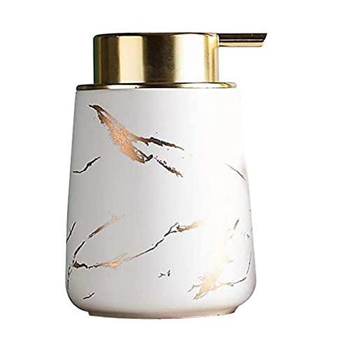 400ml White Marbling Ceramic Soap Dispenser Liquid Soap Bottle Lotion Dispensing Pump For Kitchen Accessories