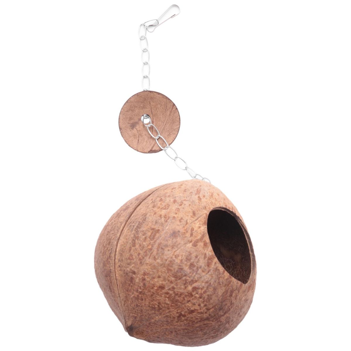 Natural Coconut Shell Bird Nest House Hut For Pet Parrot Budgies Parakeet Cockatiels Conure Canary Pigeon Cage Rat Gerbil Mice Cage  Toy Nesting Box