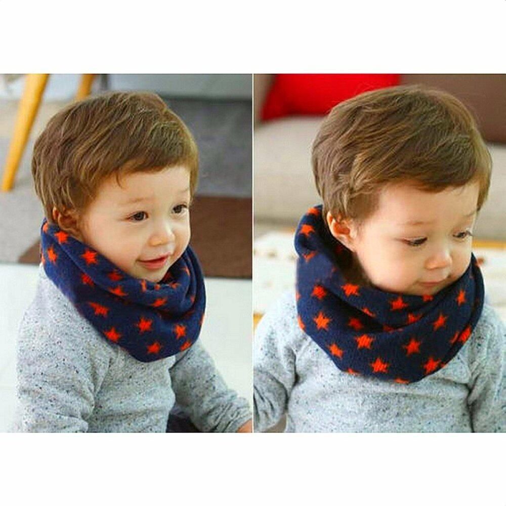 Boys Girls Neck Baby Kids Star Toddlers Knitted Circle Scarf Shawl Winter Warmer Tibetan Green