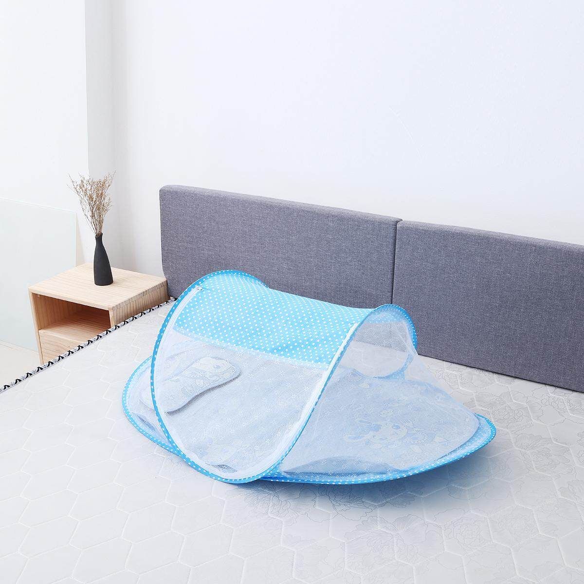 0-3 Years Baby Bed Tent Crib Mattress Portable Foldable Mosquito Net Newborn Bedroom Travel Bed Blue (blue)