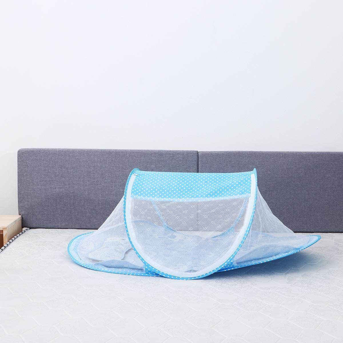 0-3 Years Baby Bed Tent Crib Mattress Portable Foldable Mosquito Net Newborn Bedroom Travel Bed Blue (blue)