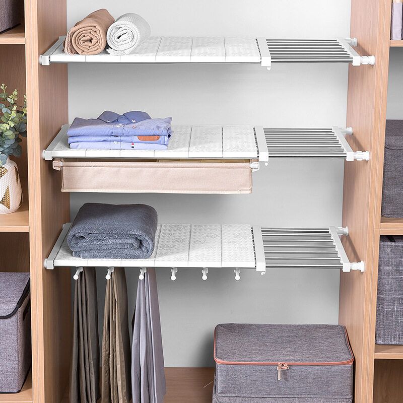 Wardrobe Storage Rack Adjustable Shoes Rack Space Saving