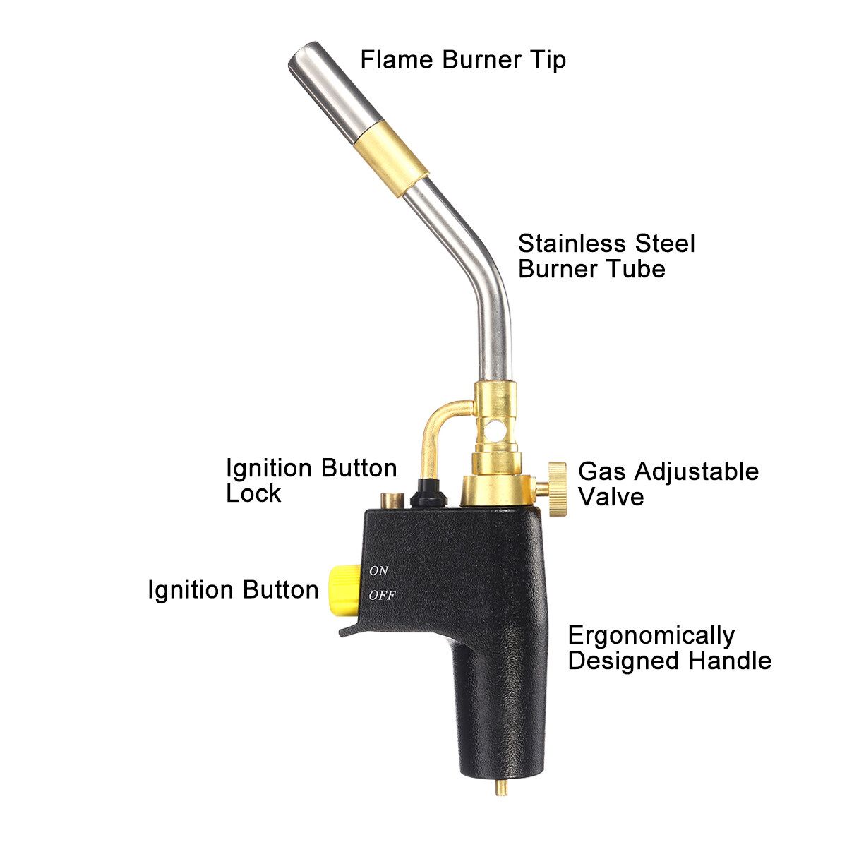 TS8000 Style High Temperature Brass Mapp Gas Torch Propane Welding Plumbing