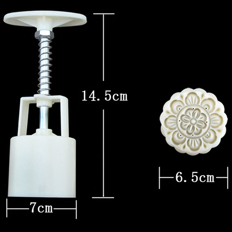 10Pcs Set Flower Mooncake Mold DIY Hand Pressure Fondant
