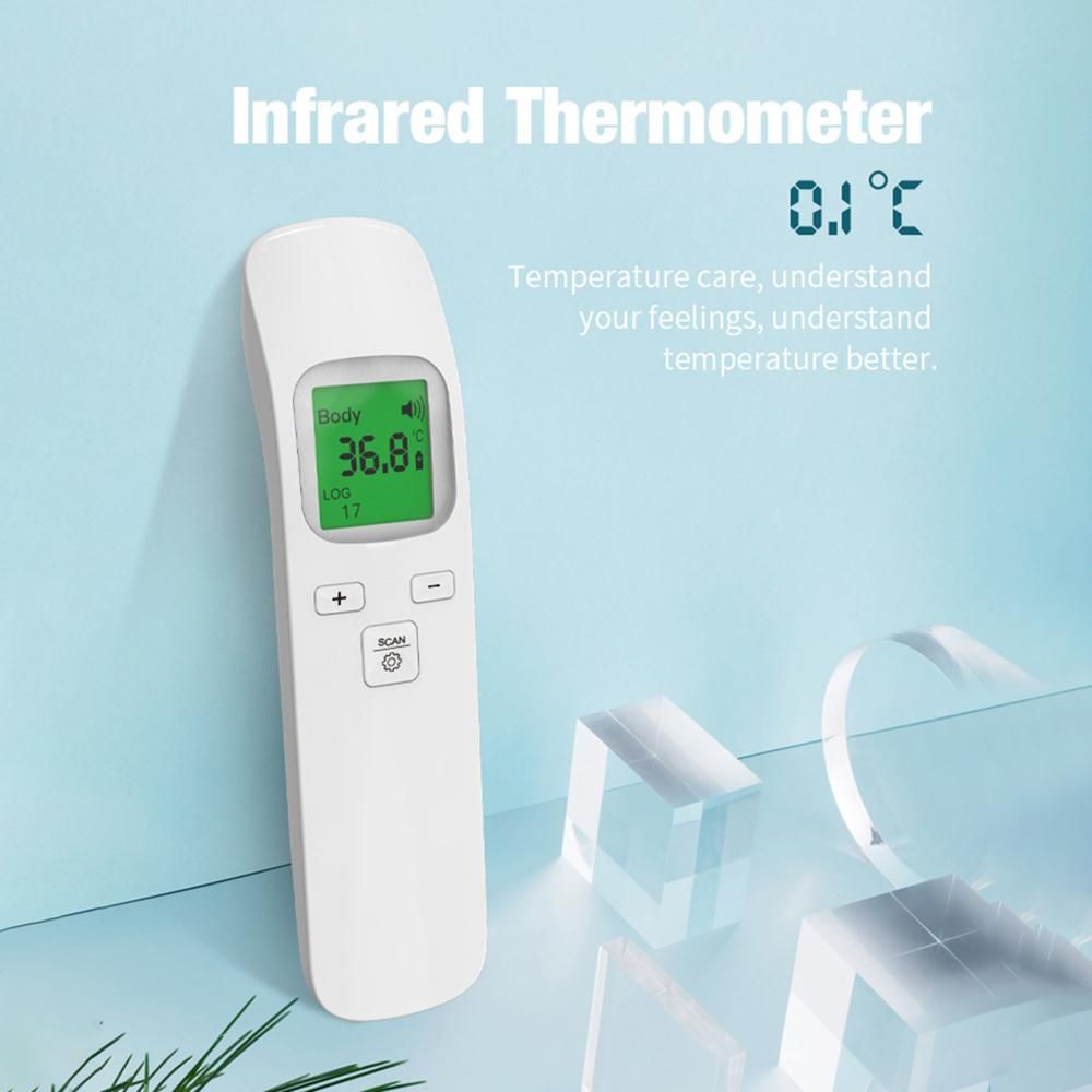 Non-contact Contactless IR Infrared Sensor Forehead Body/ Object Thermometer Temperature Measurement LCD Screen Display Mini Handhold Design Unit Changeable 32 Memory Groups Recording 2 * AAA Cell Powered Operated Portable fo
