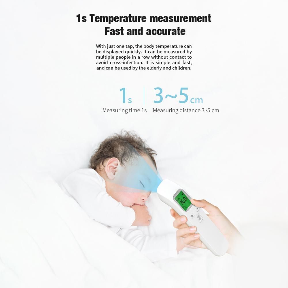 Non-contact Contactless IR Infrared Sensor Forehead Body/ Object Thermometer Temperature Measurement LCD Screen Display Mini Handhold Design Unit Changeable 32 Memory Groups Recording 2 * AAA Cell Powered Operated Portable fo