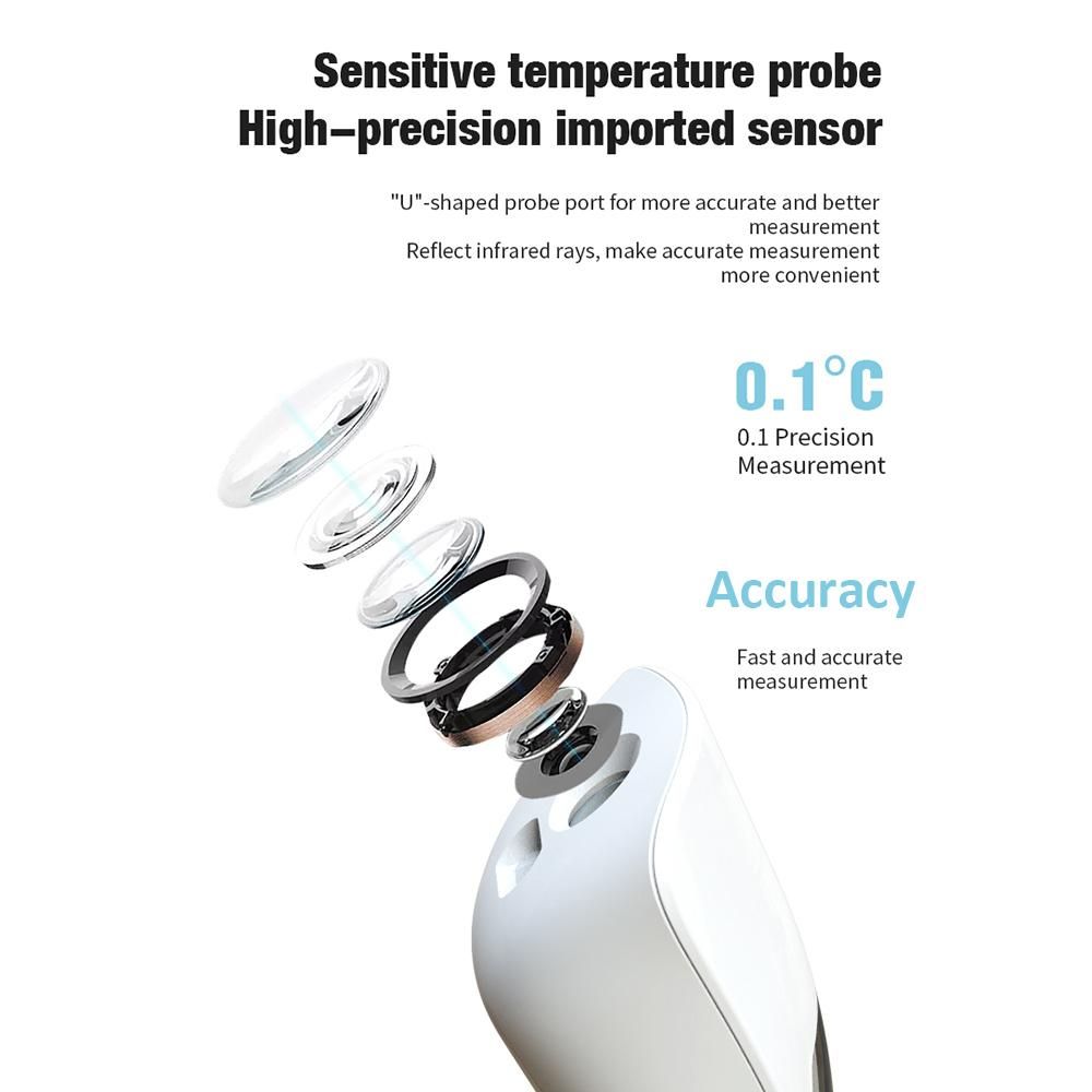 Non-contact Contactless IR Infrared Sensor Forehead Body/ Object Thermometer Temperature Measurement LCD Screen Display Mini Handhold Design Unit Changeable 32 Memory Groups Recording 2 * AAA Cell Powered Operated Portable fo