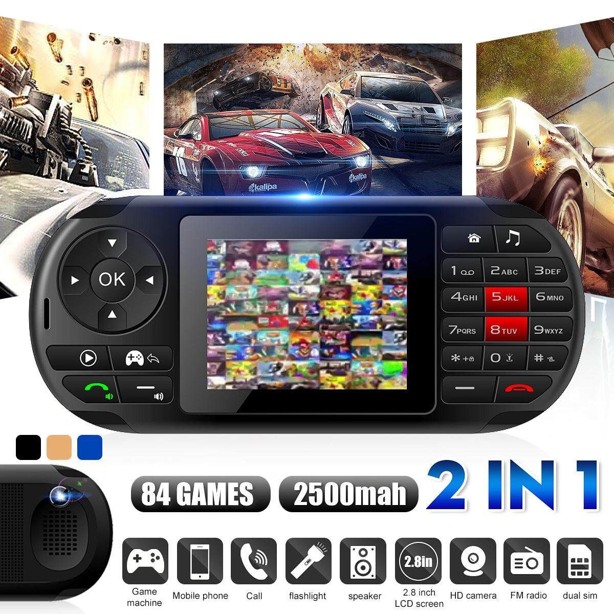 Game Phone Dual Cards Dual Standby 84 Games In 1 Mp3 E-books Video Playback Cell Phones Blue