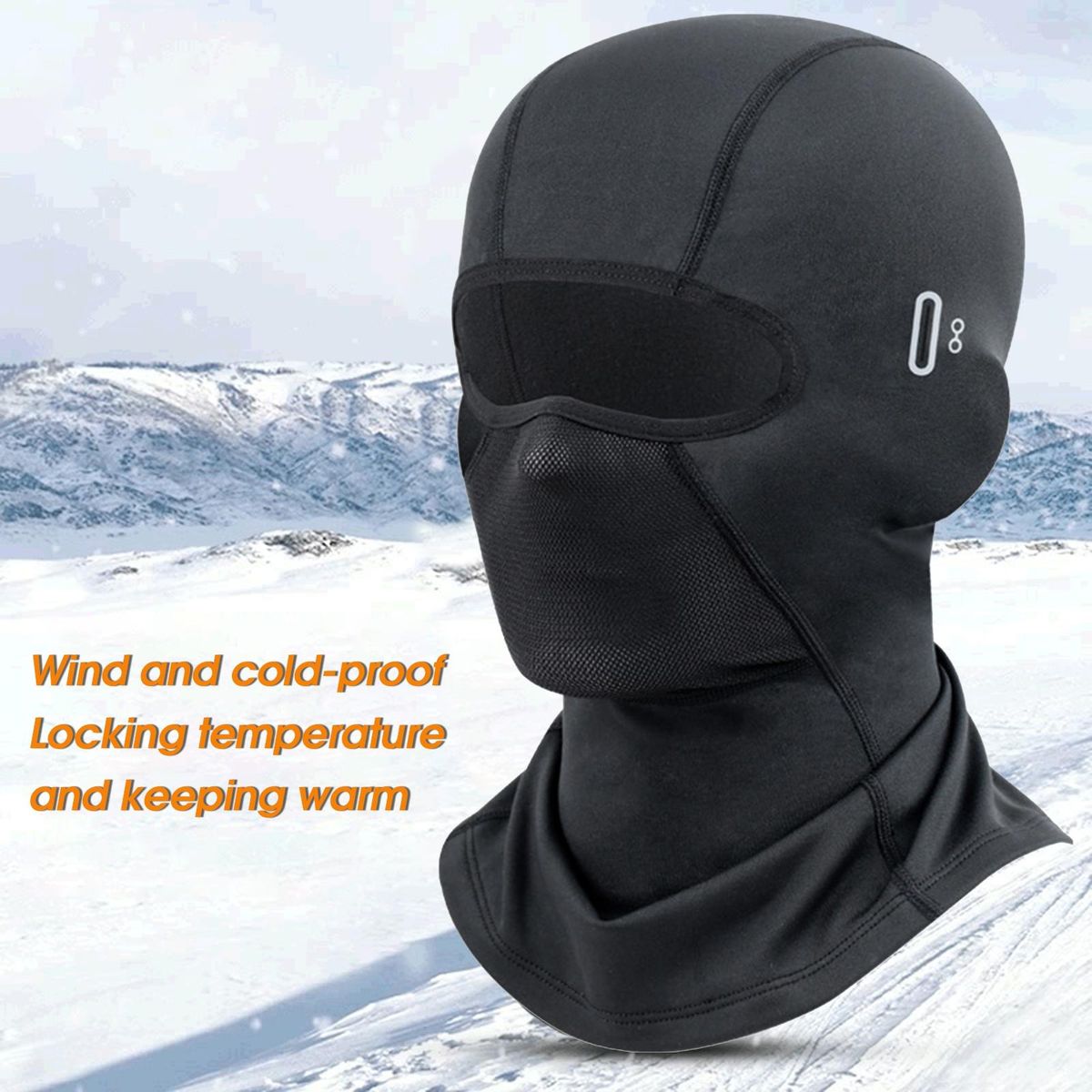 Head Neck Warmer Motorcycle Head Face Neck Cover Black