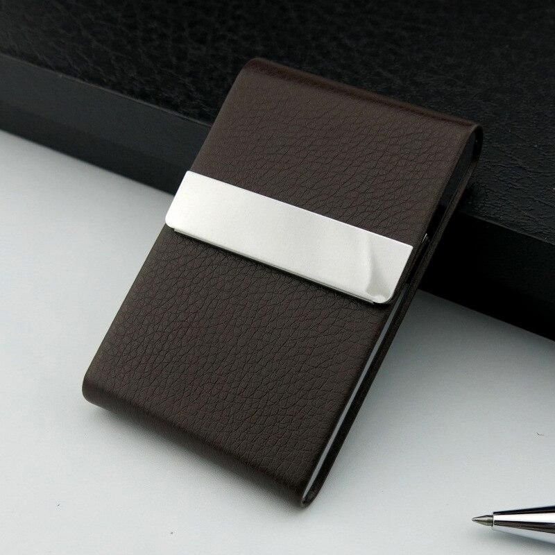 Aluminum Cigar Tobacco Case Tobacco Holder Pocket Box Storage Container Stainless Steel PU Card Smoking Case Accessories