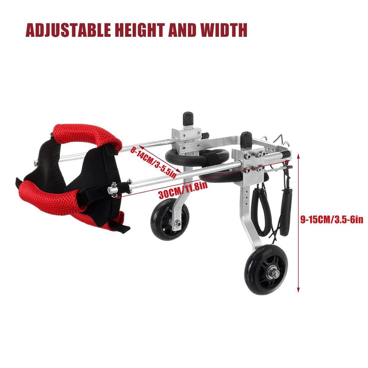 Pet Dog Wheelchair Aluminum Alloy For Handicapped Hind Legs Puppy Walk Cart