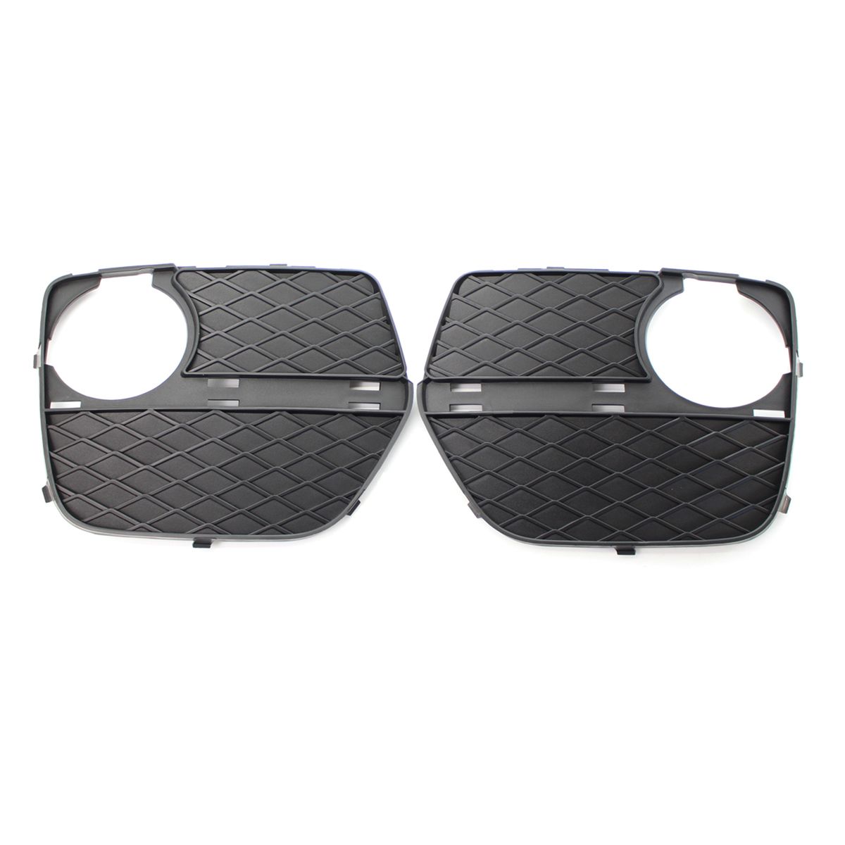 2pcs Car Front Closed Grid Fog Lamp Cover Bumper Grille Trim